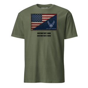 Custom Air Force Diagonal Flag Design T-shirt - Mach 2 Gear