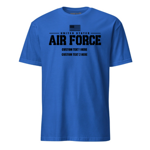 Custom Air Force Old Glory Design T-shirt Black Ink- Mach 2 Gear