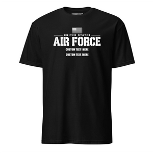 Custom US Air Force Old Glory Design T-shirt White Ink- Mach 2 Gear