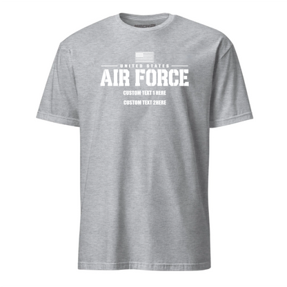 Custom US Air Force Old Glory Design T-shirt White Ink- Mach 2 Gear