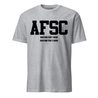 Custom AFSC Design T-shirt Black Ink- Mach 2 Gear