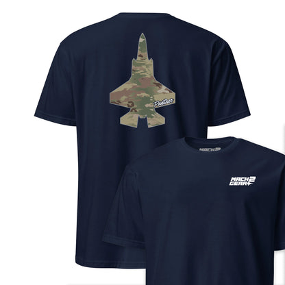 F-35 "Panther" OCP Camo Silhouette Front & Back T-Shirt