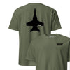 F-18 "Rhino" Stealth Silhouette Front & Back T-Shirt - OD Green