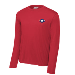 USAF Riveted Roundel Long Sleeve Performance T-Shirt