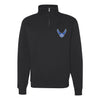 USAF Insignia Quarter Zip Sweatshirt - Black