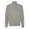 USAF Insignia Tagline Quarter Zip Sweatshirt - Heather Grey