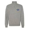 USAF Riveted Roundel Quarter Zip Sweatshirt - Heather Grey