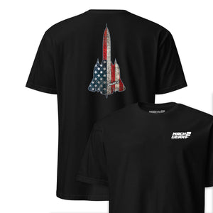 SR-71 "Blackbird" Rivet Flag Front & Back T-Shirt