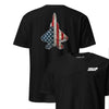 F-22 "Raptor" Rivet Flag Front & Back T-Shirt - Black
