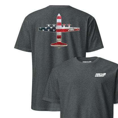 C-130 "Herc" Rivet Flag Front & Back T-Shirt