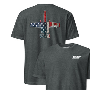 A-10 "Warthog" Rivet Flag Front & Back T-Shirt