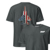 F-15 "Eagle" Rivet Flag Front & Back T-Shirt - Charcoal Heather