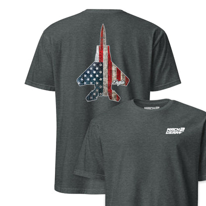 F-15 "Eagle" Rivet Flag Front & Back T-Shirt