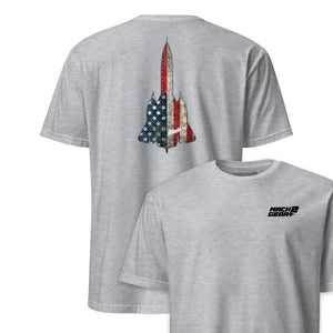 SR-71 "Blackbird" Rivet Flag Front & Back T-Shirt