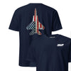 F-15 "Eagle" Rivet Flag Front & Back T-Shirt - Navy