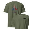 F-4 "Phantom" Rivet Flag Front & Back T-Shirt - OD Green