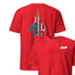 F-15 "Eagle" Rivet Flag Front & Back T-Shirt
