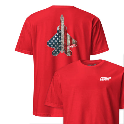 F-22 "Raptor" Rivet Flag Front & Back T-Shirt