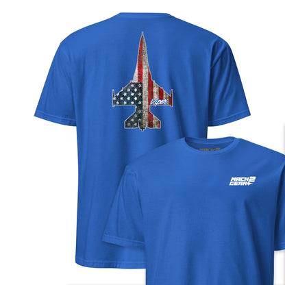 F-16 "Viper" Rivet Flag Front & Back T-Shirt