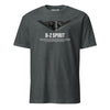 B-2 Spirit Airframe Specs T-Shirt - Charcoal Heather