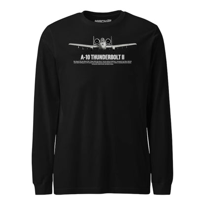 A-10 Thunderbolt II Airframe Specs Long Sleeve T-Shirt