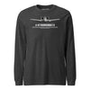 A-10 Thunderbolt II Airframe Specs Long Sleeve T-Shirt - Charcoal Heather