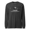 F-16V Viper Airframe Specs Long Sleeve T-Shirt - Charcoal Heather