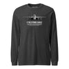 F-15E Strike Eagle Airframe Specs Long Sleeve T-Shirt - Charcoal Heather