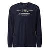 A-10 Thunderbolt II Airframe Specs Long Sleeve T-Shirt - Navy