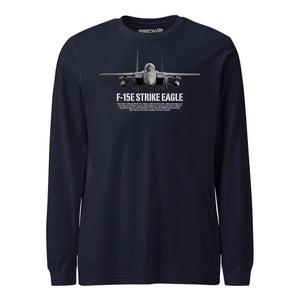 F-15E Strike Eagle Airframe Specs Long Sleeve T-Shirt