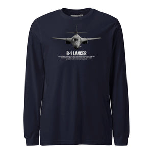 B-1 Lancer Airframe Specs Long Sleeve T-Shirt