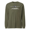 A-10 Thunderbolt II Airframe Specs Long Sleeve T-Shirt - OD Green