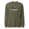 F-15E Strike Eagle Airframe Specs Long Sleeve T-Shirt - OD Green