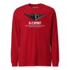 B-2 Spirit Airframe Specs Long Sleeve T-Shirt - Red