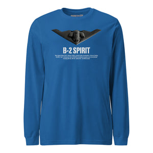 B-2 Spirit Airframe Specs Long Sleeve T-Shirt