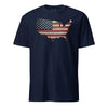 We the People Wooden Flag T-Shirt - NAVY