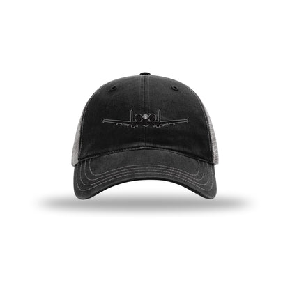 A-10 Thunderbolt Silhouette Carbon Fiber Patch Soft Mesh Trucker