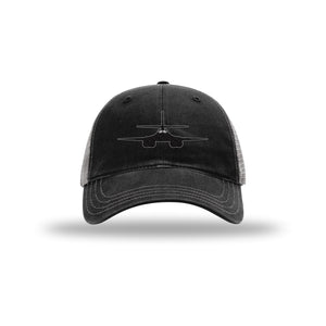B-1 Lancer Silhouette Carbon Fiber Patch Soft Mesh Trucker