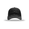 F-22 Raptor Silhouette Carbon Fiber Patch Soft Mesh Trucker - BLACK/WHITE