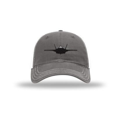 F-35 Lighting II Silhouette Carbon Fiber Patch Soft Mesh Trucker