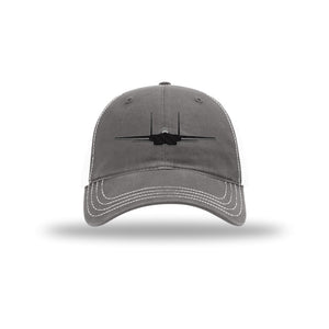 F-15 Eagle Silhouette Carbon Fiber Patch Soft Mesh Trucker