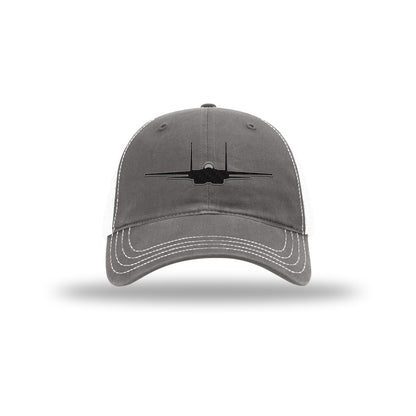 F-15 Eagle Silhouette Carbon Fiber Patch Soft Mesh Trucker