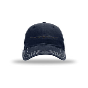 B-52 Stratofortress Silhouette Carbon Fiber Patch Soft Mesh Trucker