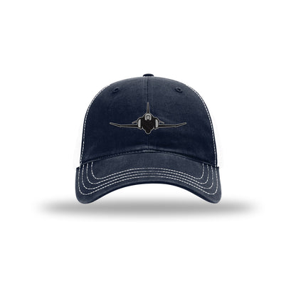 F-4 Phantom II Silhouette Carbon Fiber Patch Soft Mesh Trucker