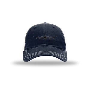KC-135 Stratotanker Silhouette Carbon Fiber Patch Soft Mesh Trucker