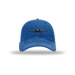 A-10 Thunderbolt Silhouette Carbon Fiber Patch Soft Mesh Trucker