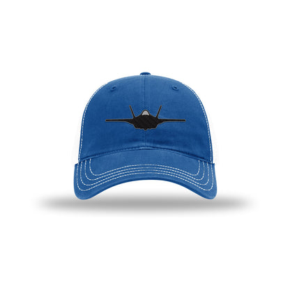 F-35 Lighting II Silhouette Carbon Fiber Patch Soft Mesh Trucker