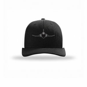 F-4 Phantom II Silhouette Given Carbon Fiber Patch Structured Trucker