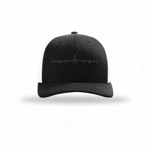 B-52 Stratofortress Silhouette Given Carbon Fiber Patch Structured Trucker