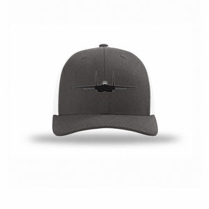 F-15 Eagle Silhouette Given Carbon Fiber Patch Structured Trucker